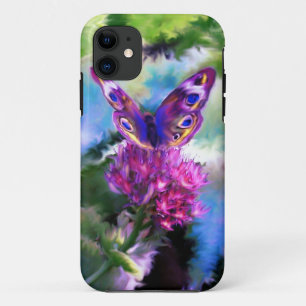 Colourful Abstract Butterfly Painting iPhone 11 Case