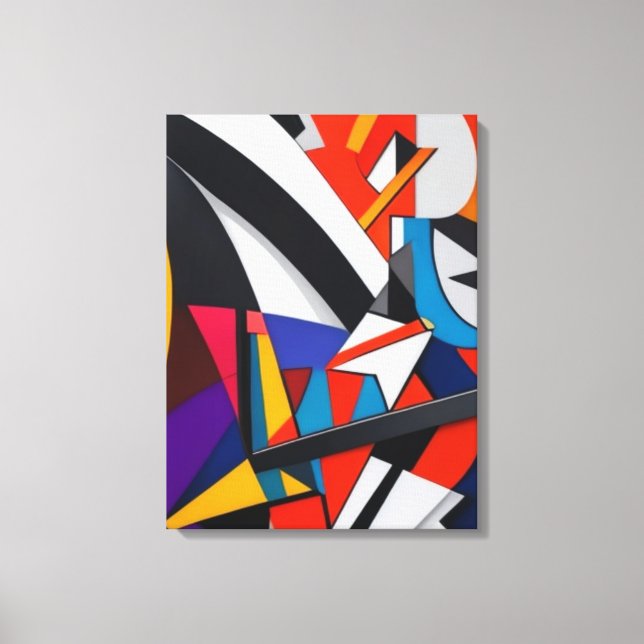 colourful abstract Canvas Wall Art For Living Room (Front)