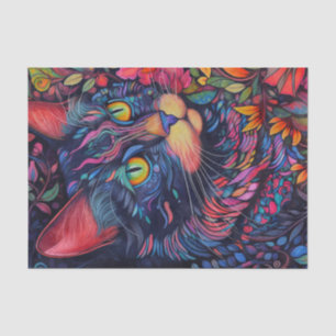 Colourful Abstract Cat Tissue Paper