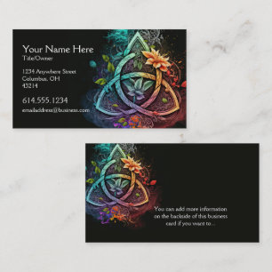 Colourful Abstract Celtic Desig Irish Business Car Business Card