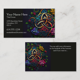 Colourful Abstract Celtic Desig Irish Business Car Card