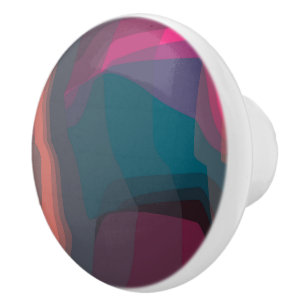 Colourful Abstract Ceramic Knob