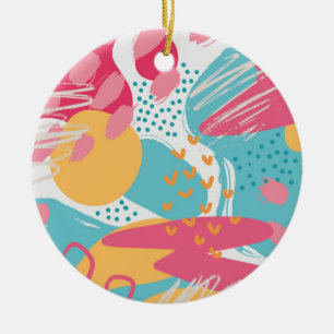 Colourful Abstract Ceramic Ornament