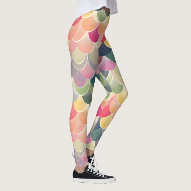 Colourful Abstract Cheerful Pattern Leggings (Right)