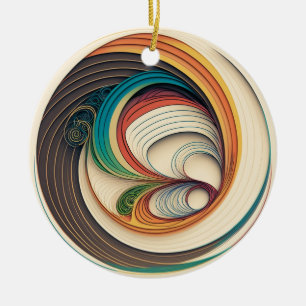 Colourful Abstract Christmas Ornament