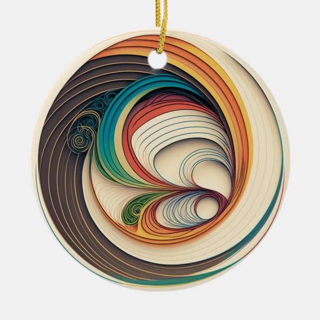 Colourful Abstract Christmas Ornament (Front)