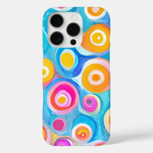 Colourful Abstract Circle Art Modern Happy Fun iPhone 16 Pro Case