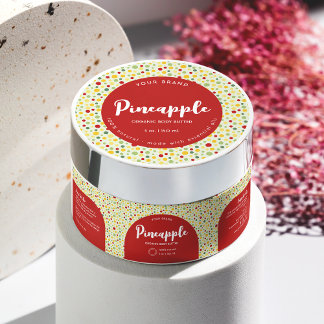 Colourful Abstract Circle Cosmetic Jar Lid Label