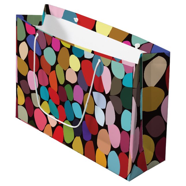 Colourful Abstract Circles  Large Gift Bag (Front Angled)