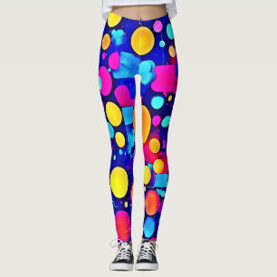 Colourful Abstract Circles Spectrum Leggings