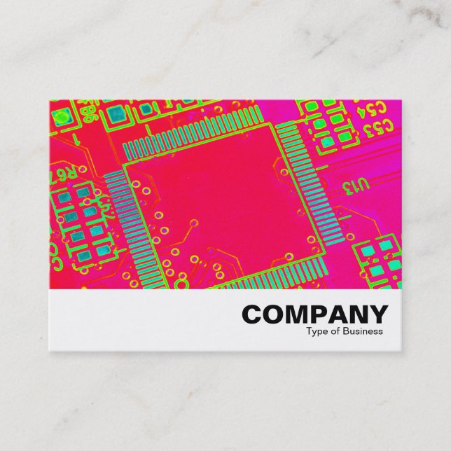 Colourful Abstract Circuitry Business Card (Front)