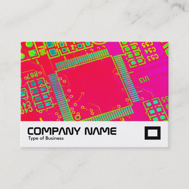Colourful Abstract Circuitry Business Card (Front)