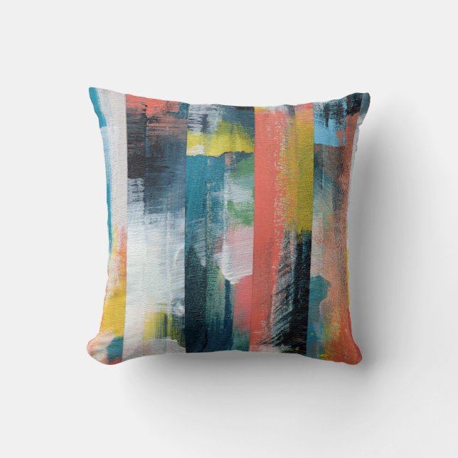 Colourful abstract collage.  throw pillow (Front)