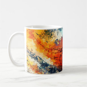 Colourful Abstract Contemporary Artwork Coffee Mug