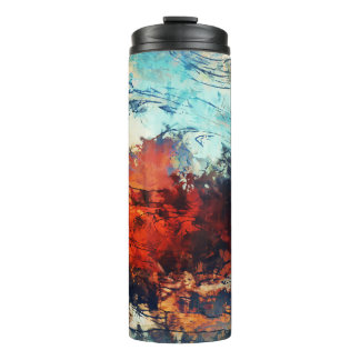 Colourful Abstract Contemporary Artwork Thermal Tumbler