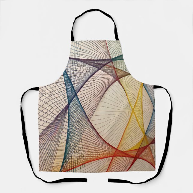 Colourful Abstract Cooking Apron (Front)