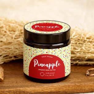 Colourful Abstract Cosmetics Jar Wrap Around Label