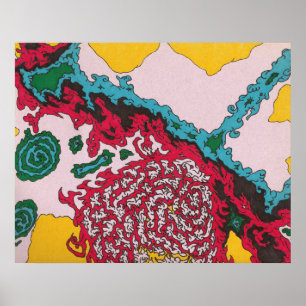 Colourful Abstract Cosmic Creation Art Design Poster