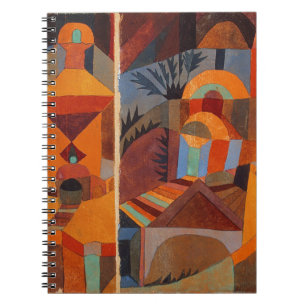 Colourful Abstract Cubism Klee Temple Gardens Notebook