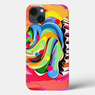 Colourful Abstract Cupcake with Vibrant Hues iPhone 13 Case