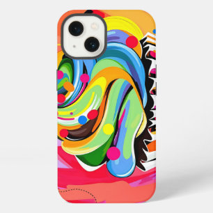 Colourful Abstract Cupcake with Vibrant Hues iPhone 13 Case