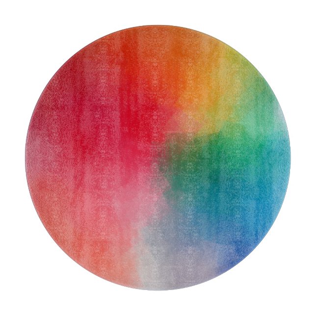 Colourful Abstract Custom Blank Template Elegant Cutting Board (Front)