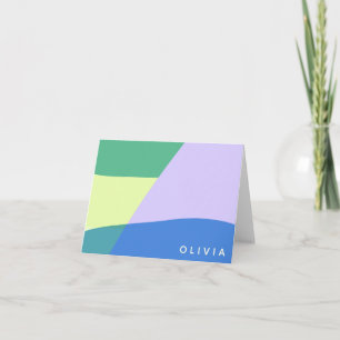 Colourful Abstract Cute Personalized Stationery Note Card