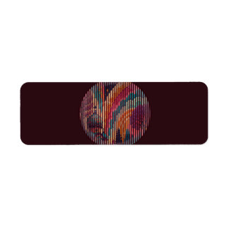 Colourful Abstract Dark Return Address Labels