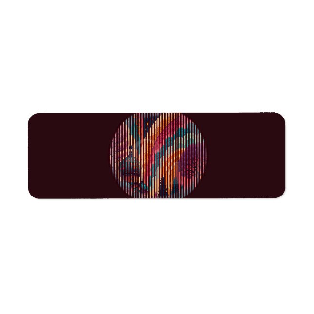 Colourful Abstract Dark Return Address Labels (Front)