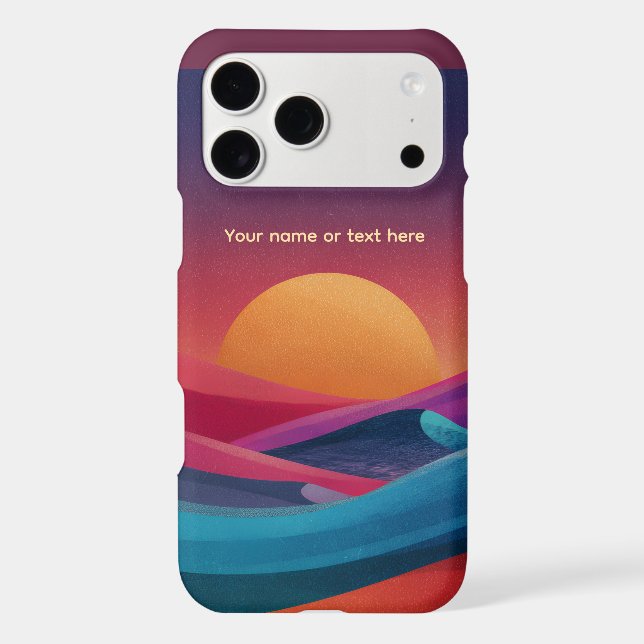 Colourful Abstract Desert Sunset Personalized (Back)