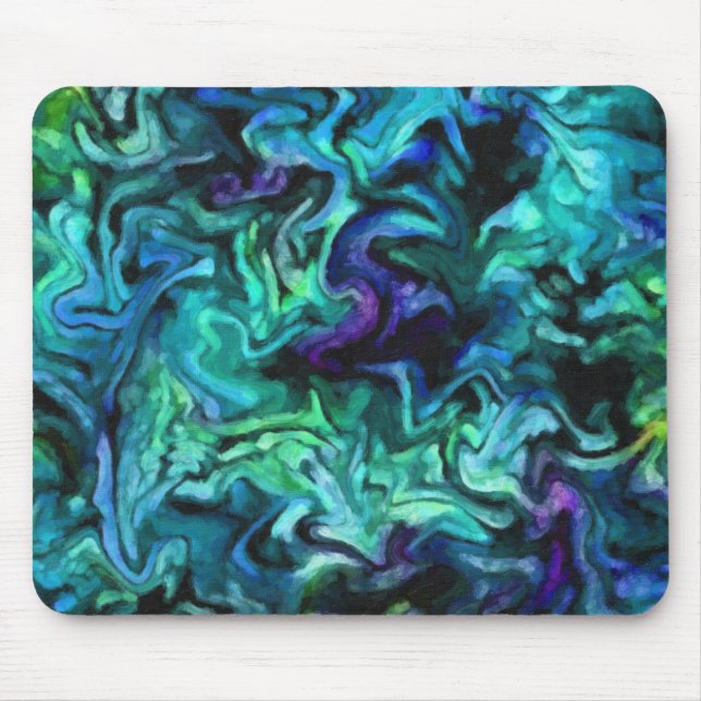Colourful Abstract Design Cool Colours Mouse Pad (Front)