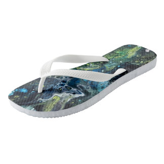Colourful abstract design. flip flops