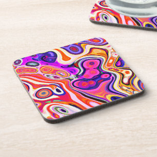 Colourful Abstract Design in Focus Coaster