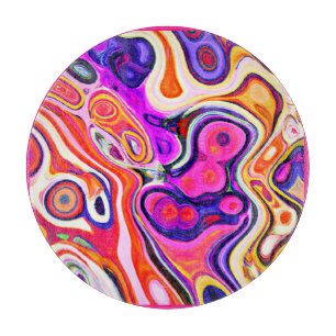 Colourful Abstract Design in Focus Cutting Board