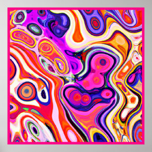 Colourful Abstract Design in Focus Poster