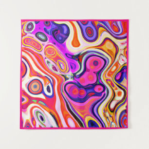 Colourful Abstract Design in Focus Tapestry