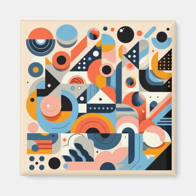Colourful Abstract Design  Magnet (Front)