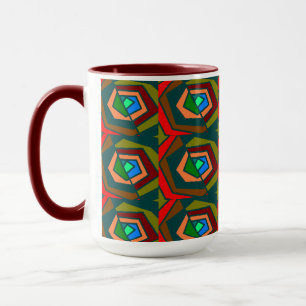 Colourful abstract design mug