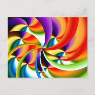 Colourful Abstract Design Postcard