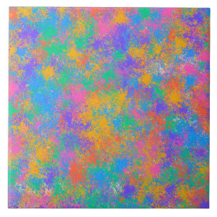 Colourful Abstract Design Tile