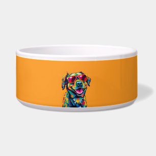Colourful Abstract Dog with Sunglasses