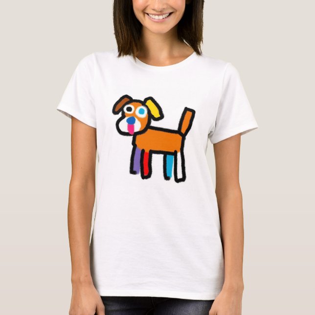 Colourful Abstract Doggy T-Shirt (Front)
