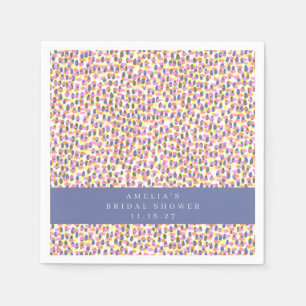 Colourful Abstract Dots Graduation Party Custom Napkin
