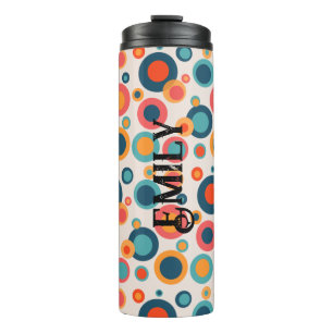 Colourful Abstract Dots Thermal Tumbler