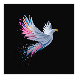 Colourful Abstract Eagle Design Photo Print