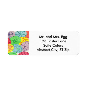 Colourful Abstract Easter Eggs Address Labels