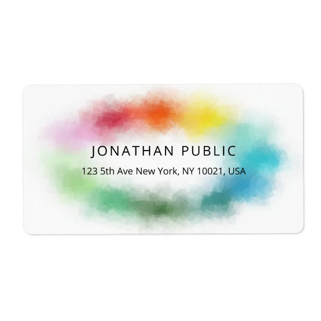 Colourful Abstract Elegant Personalized Template (Front)