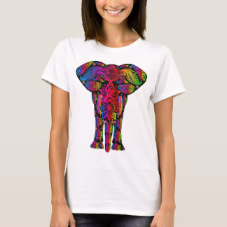 Colourful Abstract Elephant Women's Basic T-Shirt