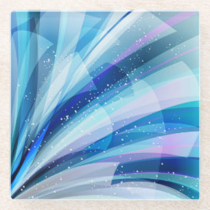 Colourful Abstract Exploding Universe Glass Coaster