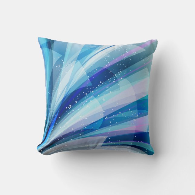 Colourful Abstract Exploding Universe Throw Pillow (Front)